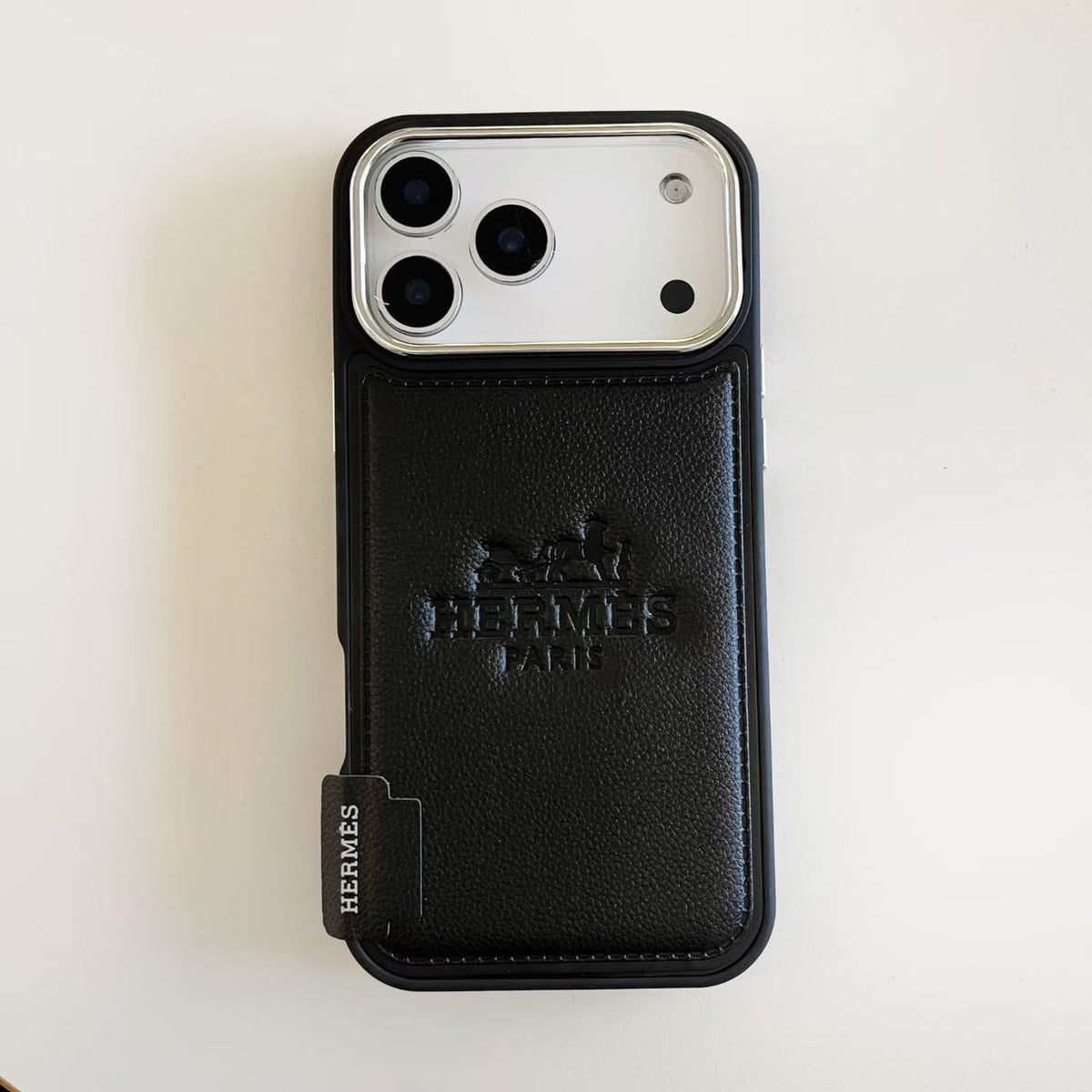 Hermes Leather Phone Case for iPhone 13-17 Pro Max