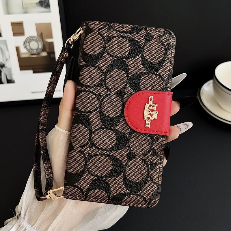 Leather Flip iPhone Case With Card Holder For iPhone 14-17 Pro Max