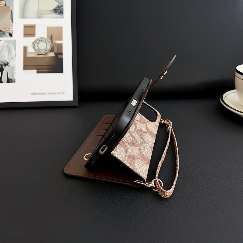 Leather Flip iPhone Case With Card Holder For iPhone 14-17 Pro Max